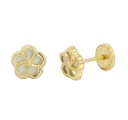PENDIENTES FLOR NACAR 5 PETALOS.6MM.TORNILLO