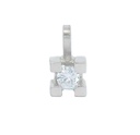 3x3MM CZ WHITE GOLD SQUARE PENDANT.