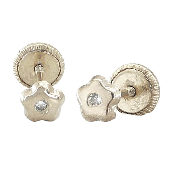 3MM FLOWER STUD EARRINGS.