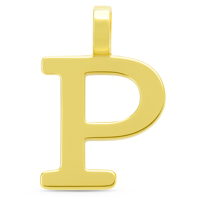 INITIAL "P" PENDANT.10MM.