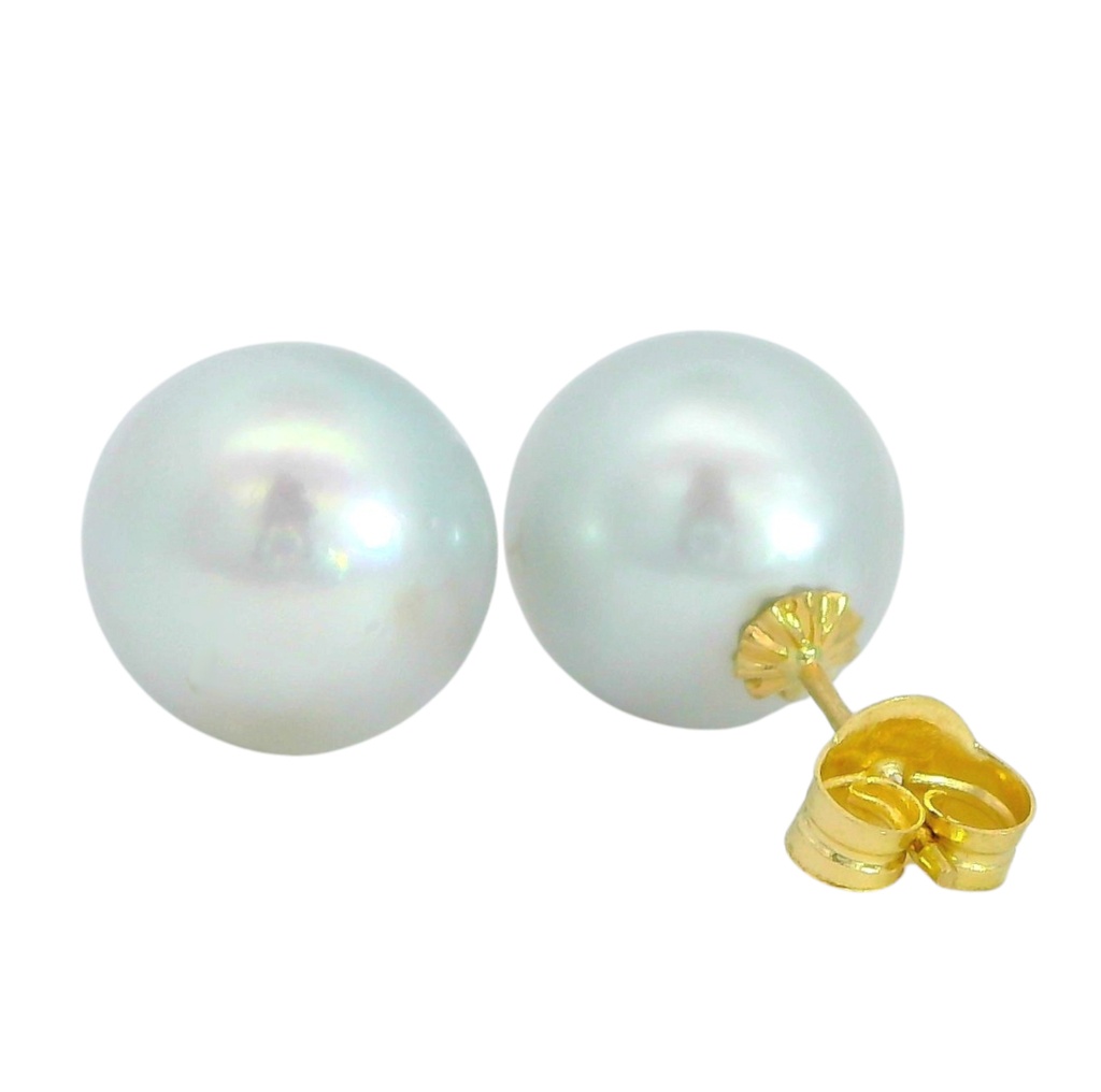 PENDIENTES PERLA AUSTRALIANA DE 11/12MM.PRESION. Perla Cultivada