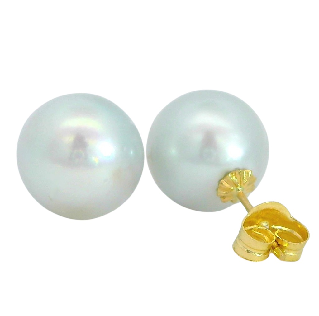 PENDIENTES PERLA AUSTRALIANA 12/13MM.PRESION. Perla Cultivada