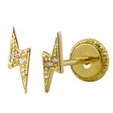7 MM LIGHTNING STUD EARRINGS.SCREW BACK.