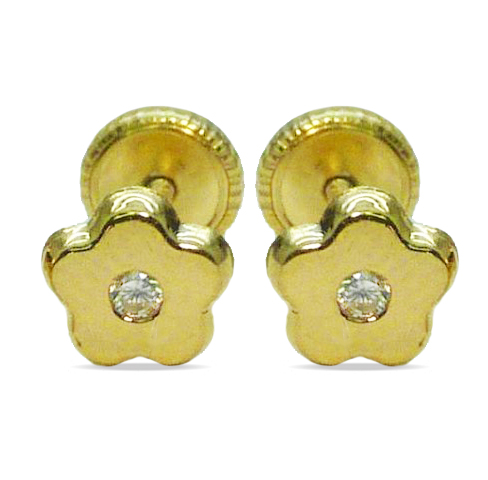 5MM FLOWER STUD EARRINGS.