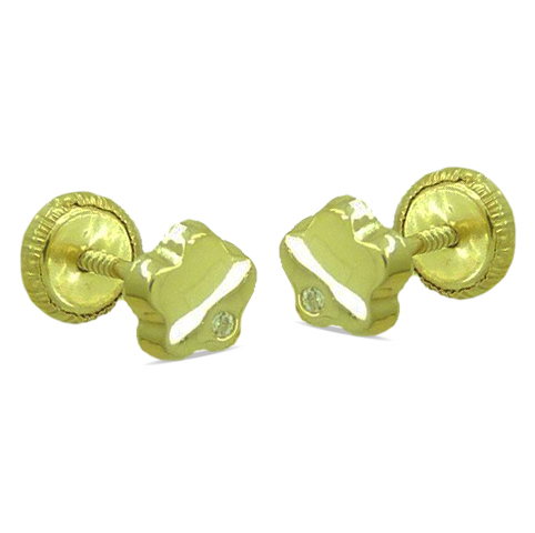 6MM FLOWER STUD EARRINGS.SCREW BACK.