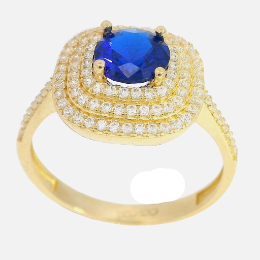 [5889] 7MM SQUARE CZ AND WHITE CZ RING.