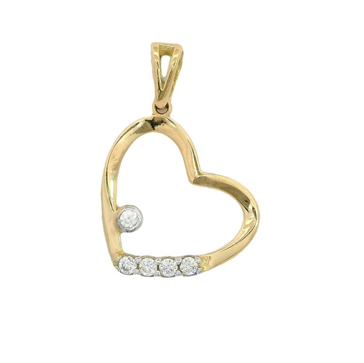 [4021] 15x14 MM HEART PENDANT.