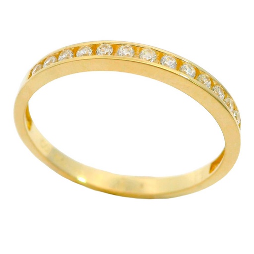 [3838] 3MM HALF INFINITY RING WITH CZ.