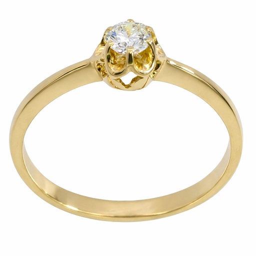 [B4023A/11] SOLITARIO BRILLANTE  3.00MM VS-H 0.11 CT ORO AMARILLO