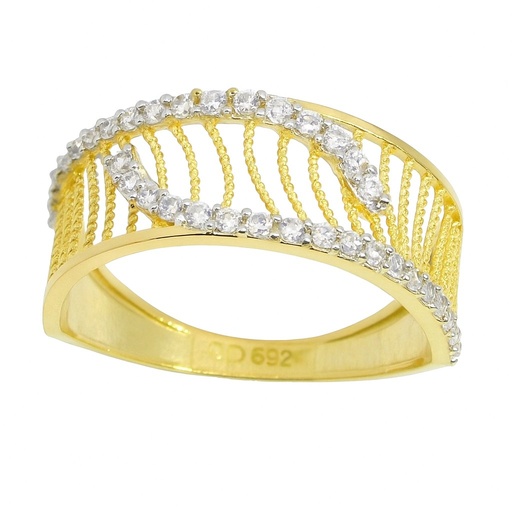 [00008] 7'5MM GOLD RING WITH CZ