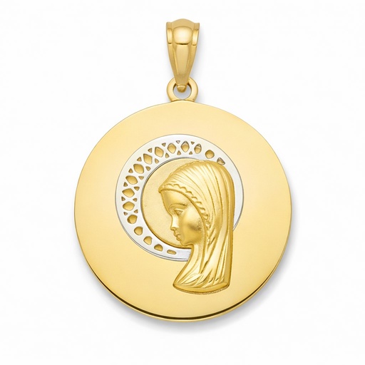 [00059] MEDALLA REDONDA VIRGEN NIÑA 19MM
