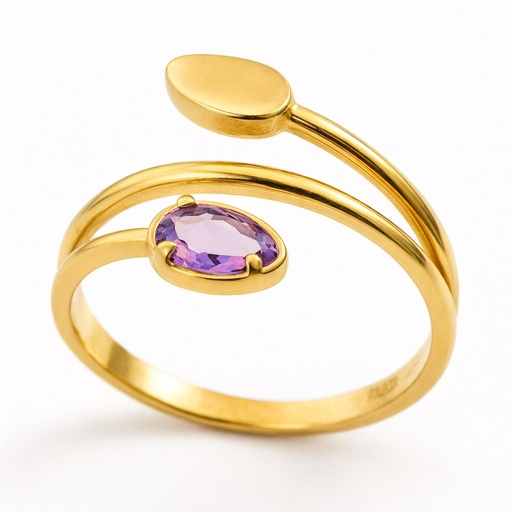 [00080] 6x4MM AMETHYST RING.