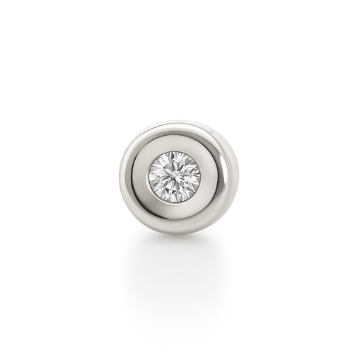 [B4120/C/0.07B] COLGANTE CHATON ORO BLANCO ESTAMPACION 5MM.BRILLANTE H-SI 1.0.07CT