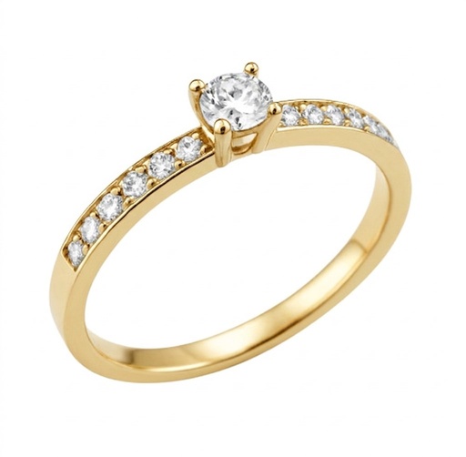 [B4203/0.30] DIAMOND RING.QUALITY SI,COLOR H.0.30 CT TW