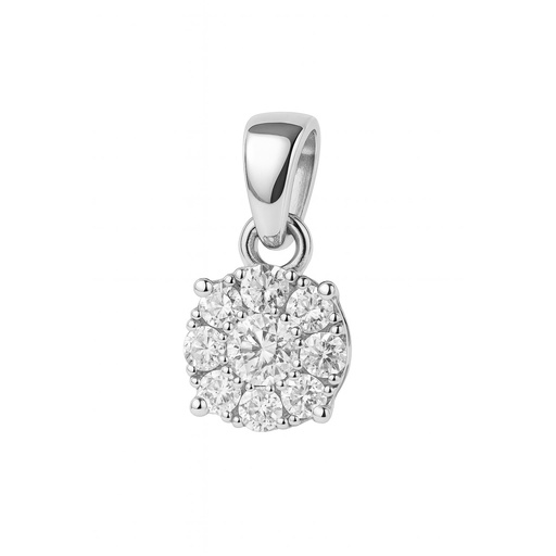 [B4208CB/0.15] COLGANTE REDONDO 6x6MM 1 BRILLANTE DE  0.06 CT Y 9 DE 0.09 CT H-SI.0.15 CT TW