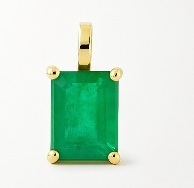 [3974/CE] 7x5MM EMERALD PENDANT.