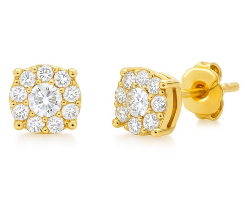 [B4208P/0.33] PENDIENTES BRILLANTES Di 2 RD 0.145 DI 18 RD SI H 0.185 CT.0.33 CT TW
