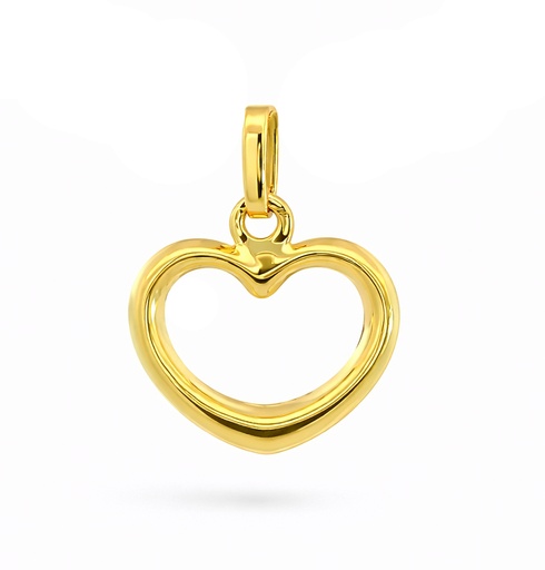 [9K4460] COLGANTE CORAZON  12x12MM.9 KILATES