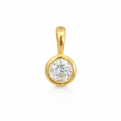 [9K0060C] COLGANTE CIRCONITA REDONDA 5.5MM .9 KILATES
