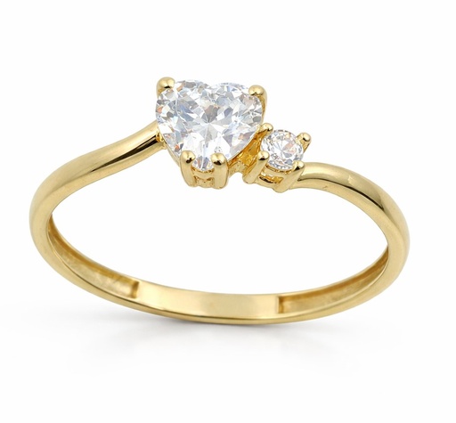 [9K00226S] 6MM HEART CZ RING