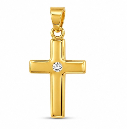 [9K0087] 19x10MM 9 KARAT GOLD  CROSS PENDANT