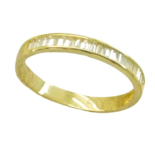 [4136] CARRE CZ HALF INFINITY RING.