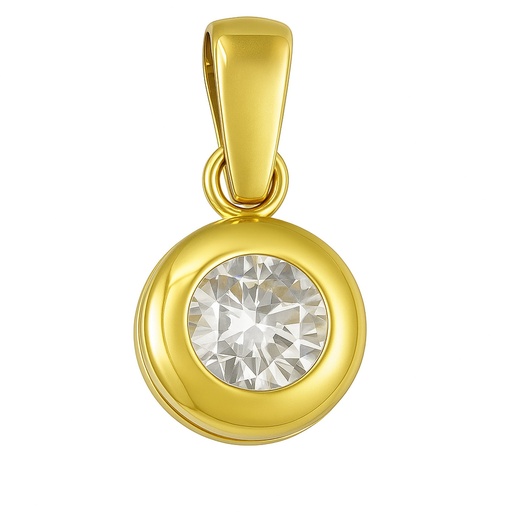 [1674/C] 4MM CZ CHATON PENDANT WITH BALE.