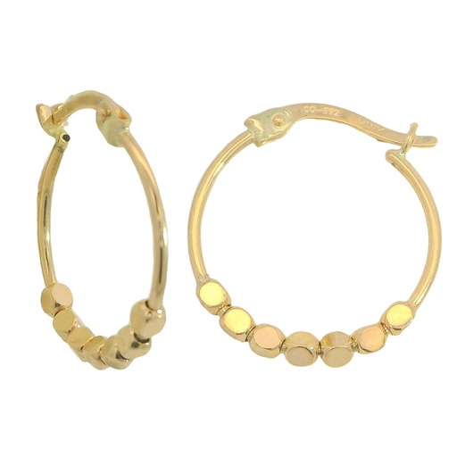 [4903] 17MM HOOP EARRINGS WITH BALLS.