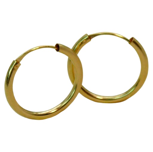 [6493] 20X2MM HOOP EARRINGS.