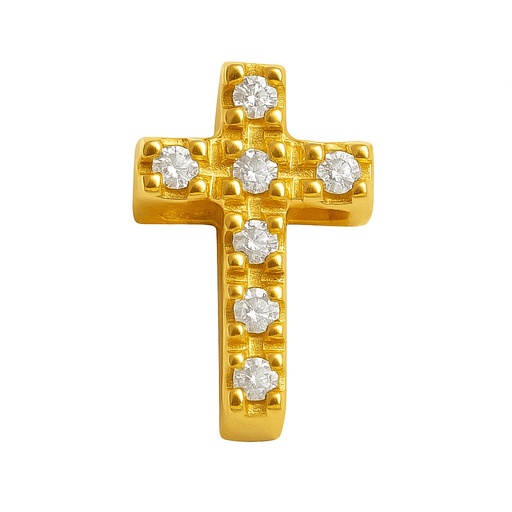 [B4149/0.04] CRUZ 10x6MM 7 BRILLANTES 0.04 CT TW H-SI