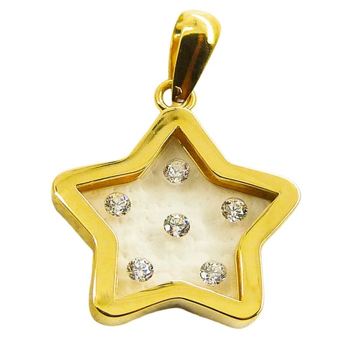 [4650] 12MM CRYSTAL STAR PENDANT.