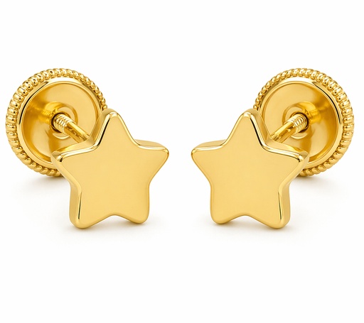 [5611/6] 6MM STARS BABY EARRINGS.SCREWBACK