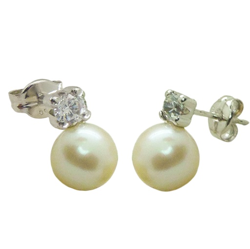 [2321B] PEND.GARRA 3MM PERLA 7-7.5MM PRESION Perla Cultivada