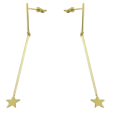 [4901] PENDIENTES TUBO ESTRELLA 57MM.