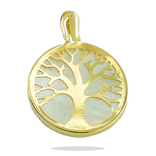 [3848] 16MM MOTHER OF PEARL TREE OF LIFE PENDANT.