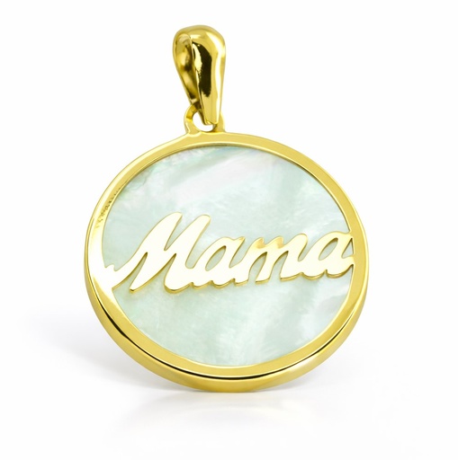 [3847] COLGANTE REDONDO MAMA NACAR 17MM