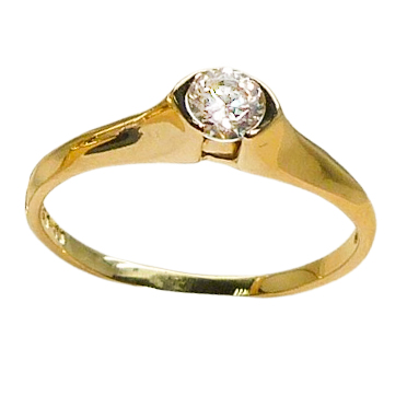 [3222] CZ SOLITAIRE RING.